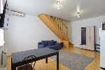 Двухуровневая квартира по доступной цене! Площадь 63,5 кв.  м.  Расположена в малоэтажном доме! Почти готова к вашему переезду,  достаточно обновить отделку стен! В подарок мебель и техника.  Рядом шк ...